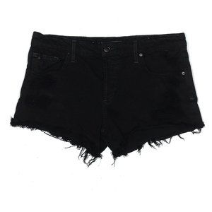 Joe's Jeans Black Jean Shorts Frayed Hem Sz 29